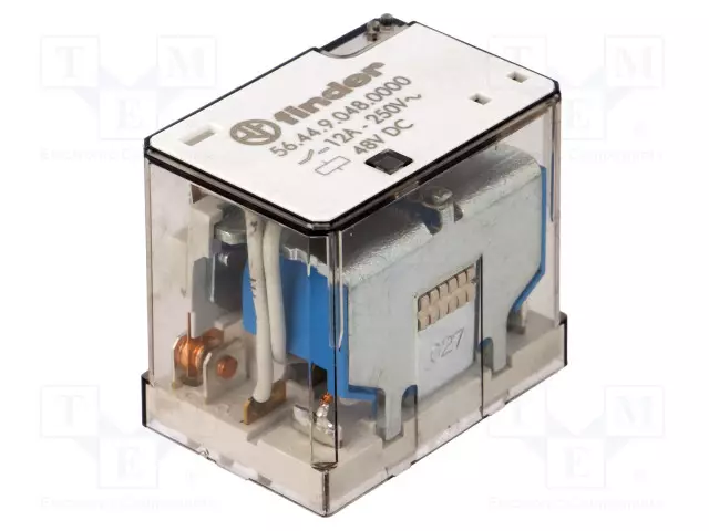 RELE - 4PDT - UKELAN: 48VDC - 12A/250VAC - PCB - Teollisuusreleet - 56.44.9.048.0000 - 1