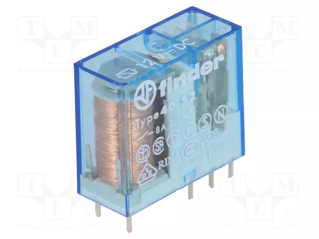 RELE - DPDT - UKELAN: 12VDC - 8A/250VAC - 8A/30VDC - Pienoisreleet - 40.52.9.012.000 - 1