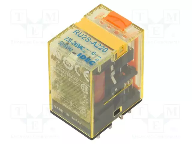 RELE - DPDT - UKELAN: 220VAC - 10A/250VAC - RU - Teollisuusreleet - RU2S-A220 - 1