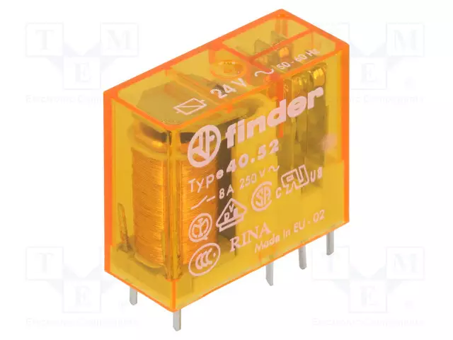 RELE - DPDT - UKELAN: 24VAC - 8A/250VAC - 8A/30VDC - Pienoisreleet - 40.52.8.024.000 - 1