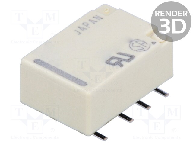 RELE - DPDT - UKELAN: 24VDC - 2A - 0,3A/125VAC - SMT - Pienoisreleet - FTR-B3GA024Z-B10 - 1