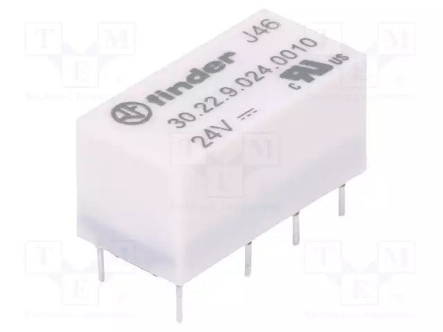 RELE - DPDT - UKELAN: 24VDC - 3A - 2A/125VAC - 30.22 - Pienoisreleet - 30.22.9.024.0010 - 1
