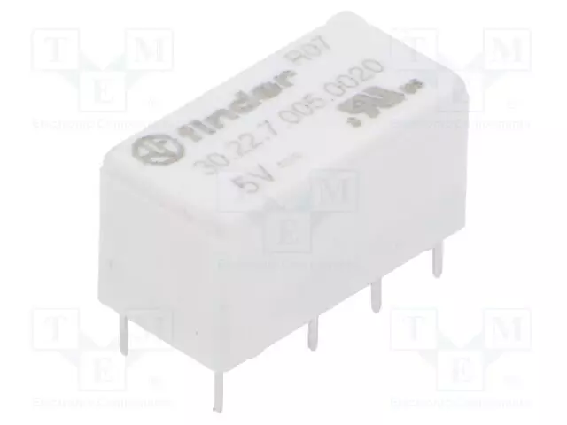 RELE - DPDT - UKELAN: 5VDC - IKOSKETINTEN MAX: 3A - Pienoisreleet - 30.22.7.005.0020 - 1