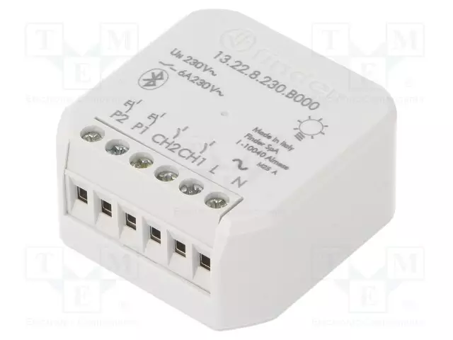 RELE - RASIA-ASENNUS - 230VAC - IP20 - YESLY - -10÷50°C - 2400HZ CH: 2 - OUT: 2 - Rakennusautomatiikka - 13.22.8.230.B000 - 1