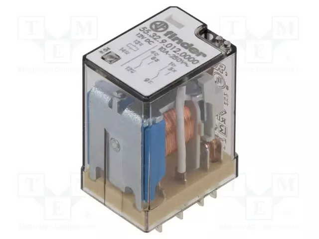 RELE - DPDT - 12VDC - IKOSKETINTEN MAX: 10A - 10A - Teollisuusreleet - 55.32.9.012.0000 - 1