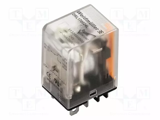 RELE - DPDT - 220VDC - ALUSLEVY - DRL - 42KOHM - Teollisuusreleet - 2765190000-WEI-0 - 1
