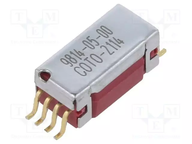 RELE: TYHJIÖRELE - SPST-NO - UKELAN: 5VDC - 0,5A - MAX.100VDC - 3W - SMT - Reedreleet - 9814-05-00 - 1