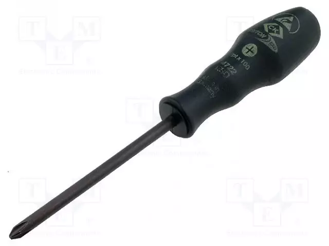RUUVIMEISSELI: STANDARDI - PHILLIPS - PH2 - ESD - TERÄN PIT: 100MM - Ruuvimeisselit ja sarjat - CK-4722ESD2100 - 1