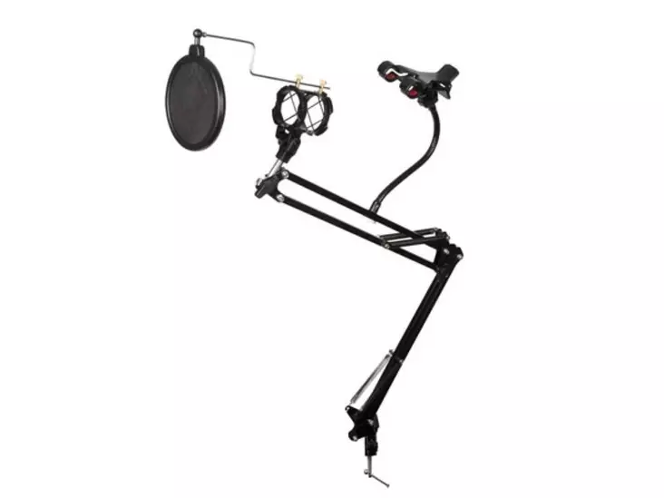 SÄÄDETTÄVÄ MIKROFONIJALUSTA PUHELINTELINEELLÄ - Mikrofonit ja -tarvikkeet - HQMS10010 - 1