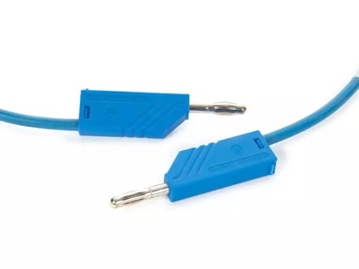 SILICON PROTECTED MEASURING LEAD 50cm, BLUE, OUTLET 4mm (MLN-SIL / 1) - Hirschman mittajohdot - HM042050 - 1