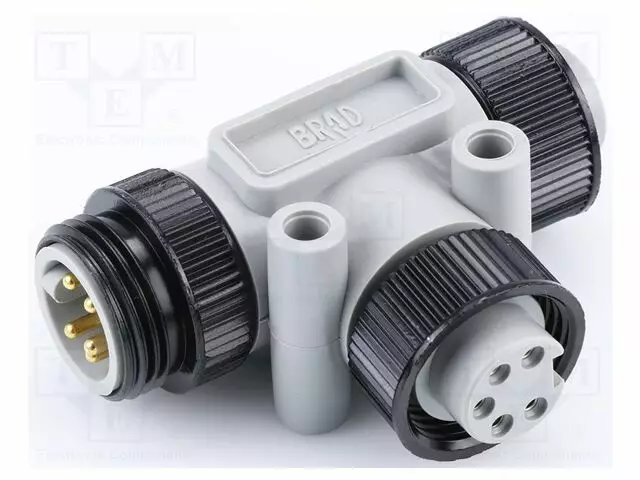 T-SOVITIN - MINI-CHANGE - PIN: 5 - T - 600V - IP67 - 8A - 7/8" liittimet - DN3020 - 1