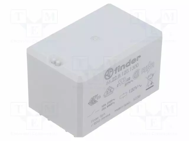 TEHORELE - DPST-NO - UKELAN: 120VAC - MAX.220VDC - Tehoreleet - 66.22.8.120.1300 - 1