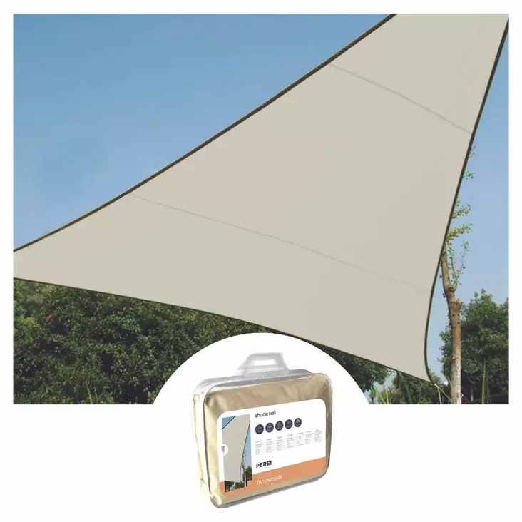 TRIANGLE SHADE SAIL - 3,6 x 3,6 x 3,6m, colour: Cream - Piha ja terassikalusteet - GSS3360 - 1