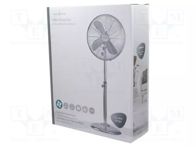 TUULETIN: AC - 50W - 220÷240V - Ø: 400MM - PIT: 1,8M - 600X600X1250MM - Toimistotuulettimet - FNST20ECR40 - 1