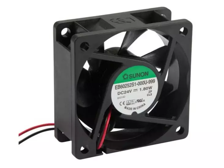 TUULETIN KD2406PTS1 24VDC LIUKULAAKEROITU HI 60x60x25mm JOHTIMET - DC 24V tuulettimet - BSS2460 - 1