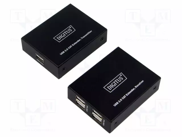 USB JAKAJA - USB 2.0 - MUSTA - METALLI - 480MBPS - CAT: 6 - USB kaapelit ja adapterit - DA-73120 - 1