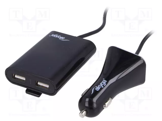 USB VIRTALÄHDE - USB A RASIA X4 - VIRTALÄHT.JÄNN: 12÷24VDC - MUSTA - Autopistokelaturit ja virtalähteet - AK-CH-10 - 1