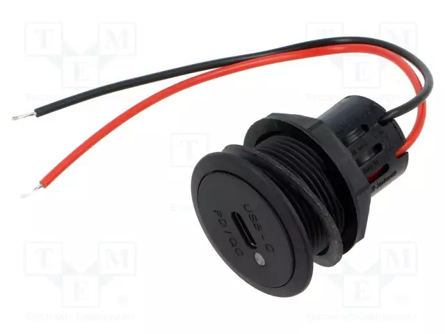 USB VIRTALÄHDE - USB C RASIA,USB C POWER DELIVERY - 3A - MUSTA - Autopistokelaturit ja virtalähteet - PROCAR-67361500 - 1