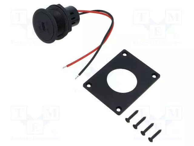 USB VIRTALÄHDE - USB C RASIA,USB C POWER DELIVERY - 3A - MUSTA - Autopistokelaturit ja virtalähteet - PROCAR-67362550 - 1