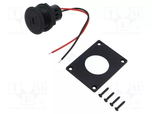 USB VIRTALÄHDE - USB C RASIA X2,USB C POWER DELIVERY - 3A - MUSTA - Autopistokelaturit ja virtalähteet - PROCAR-67372550 - 1