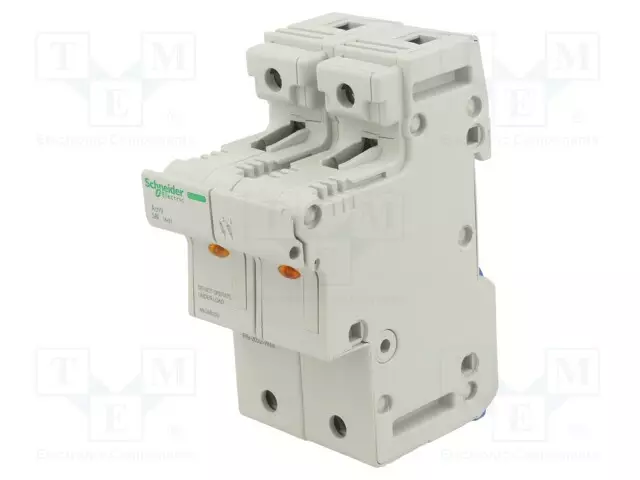 VAROKEPESÄ - 14X51MM - DIN-KISKOLLE - 50A - NAVAT: 2 - Sulakepitimet - A9GSB250 - 1