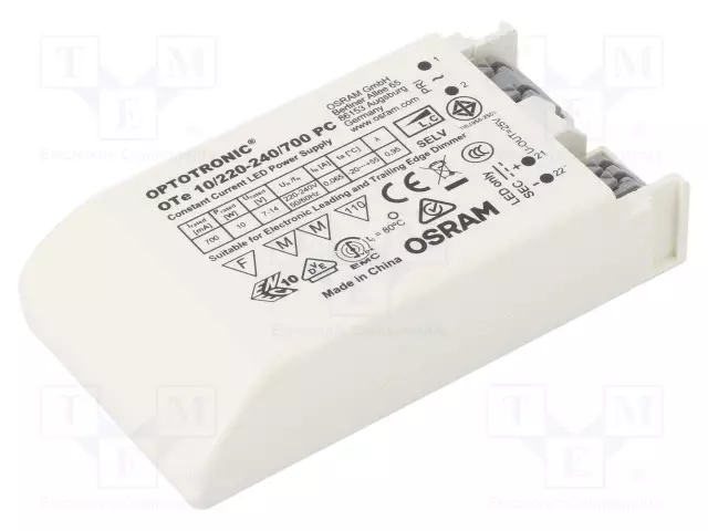 VIRTALÄHDE: IMPULSSI - LED - 10W - 7÷14VDC - 700MA - 198÷264VAC - IP20 - LED teholähteet - 4052899105300 - 1