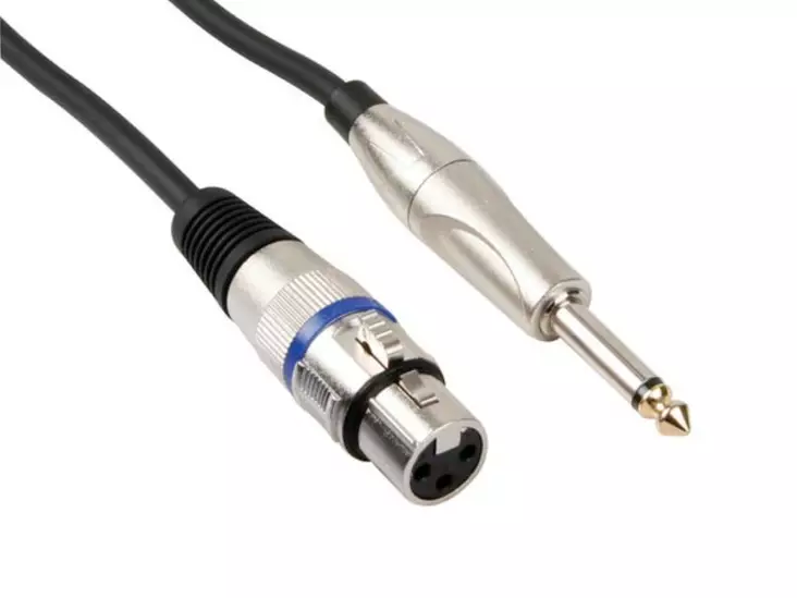 XLR CABLE PRO, XLR FEMALE TO 6.35mm JACK MONO MALE (3m) - Kaiutinkaapelit - PAC110 - 1
