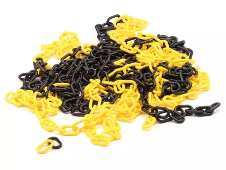YELLOW/BLACK CHAIN - 10m - Turvakyltit ja varoitustarrat - 1185-10 - 1