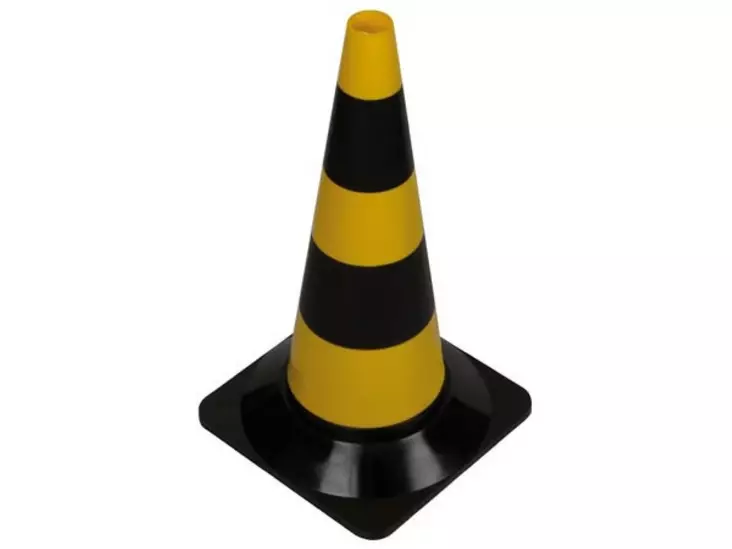 YELLOW/BLACK TRAFFIC CONE 50cm - Turvakyltit ja varoitustarrat - 1189-50 - 1