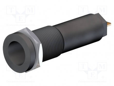 LABORATORY CONNECTOR: 4MM BANANA - SOCKET - 1KV - 10A - MUSTA - Banaanijatkoliittimet - XHB-5000-21 - 1