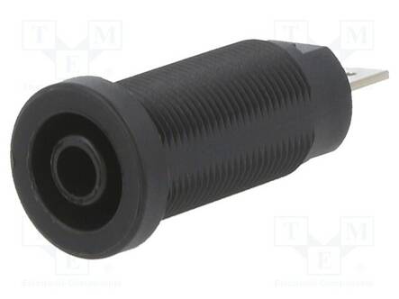 LABORATORY CONNECTOR: 4MM BANANA - SOCKET - 1KV - 24A - MUSTA - Banaanijatkoliittimet - XEF-1R-21 - 1