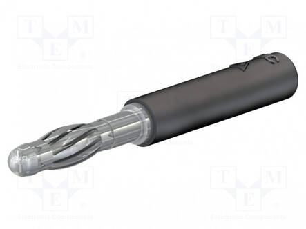 LABORATORY CONNECTOR: 4MM BANANA - PLUG - 30A - 30VAC - 60VDC - MUSTA - Banaaniliittimet 4mm - LS410-I-21 - 1
