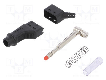 LABORATORY CONNECTOR: 4MM BANANA - PLUG - 32A - 600V - MUSTA - 2.5MM2 - Banaaniliittimet 4mm - XZGL-425-21 - 1
