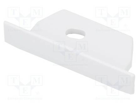 LED PROFIILIN PÄÄTYPALA - VALKOINEN - 20KPL - REIÄN KANSSA - DIAGONAL14 - Profiilit LED nauhoille - TOP-H5999901 - 1