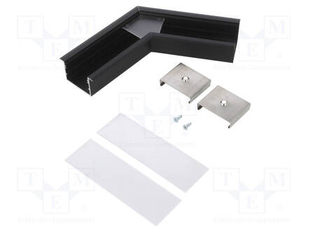 LIITIN 120° - MUSTA - ALUMIINI - ANODISOITU - VARIO30-07 - Profiilit LED nauhoille - TOP-V4810021 - 1