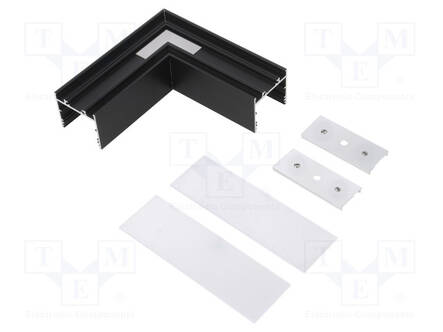 LIITIN 90° - MUSTA - ALUMIINI - ANODISOITU - VARIO30-02 - Profiilit LED nauhoille - TOP-V4670021 - 2