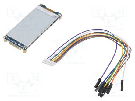 NÄYTTÖ: E-PAPERI - 2,66" - 296X152 - KOOT: 37X83,5MM - MUSTA-VALKOINEN - E-paperi - WSH-18321 - 1