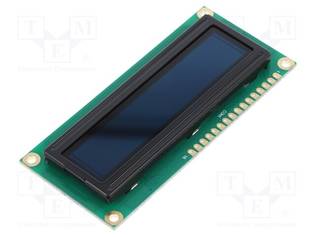 OLED NÄYTTÖ - AAKKOSNUMEERINEN - 16X2 - KOOT: 80X36X10MM - PUNAINEN - Aakkosnumeeriset OLED-näytöt - REC001602ARPP5N01 - 1