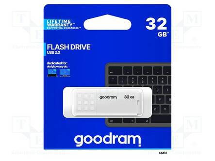 PENDRIVE - USB 2.0 - 32GB - R: 20MB/S - W: 5MB/S - VALKOINEN - USB A - USB muistit - UME2-0320W0R11 - 1