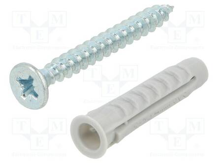 PLASTIC ANCHOR - WITH SCREW - 6X30 - SX - 50PCS - 6MM - Ruuvit - muut - FISCHER-70021 - 1