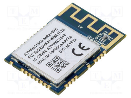 WIFI MODUULI - IEEE 802.11B/G/N - SPI,UART - SMD - 21,7X14,7X2,1MM - IoT (WiFi/Bluetooth) moduulit - WINC1510-MR210PB61 - 1
