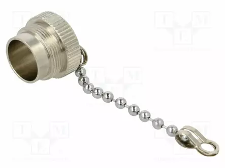 SUOJAKANSI - IP68 - KETJU - HOPEA - NIKKELI - 03 - M12 liittimet - 0381 - 2