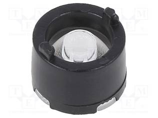 LED-LINSSI - PYÖREÄ - PLEXIGLASS PMMA - LÄPINÄKYVÄ - 21÷31° - H: 6,7MM - Linssit LEDeille - FP11001 - 2