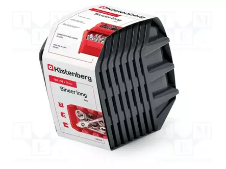 SÄILIÖ: KYVETTI - MUSTA - PITKÄ - 160X98X70MM - 8KPL - KBILS16 - BINEER - Säiliöt ja rasiat - KBILS16-S411 - 1