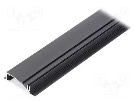 ALUMIINIPROFIILI LED-NAUHOILLE - MAITOLASI - MUSTA - L: 1M - FLAT8 - ALUMIINI - Profiilit LED nauhoille - TOP-F2002921 - 2