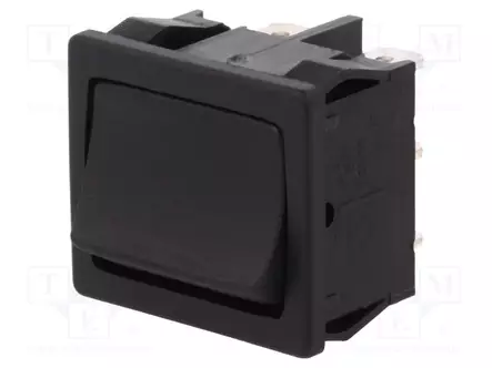 KEINUKYTKIN - DPDT - AS: 2 - ON-ON - 10A/250VAC - MUSTA - IP40 - EI OLE - 1804 - Keinukytkimet - 1804.1121 - 1