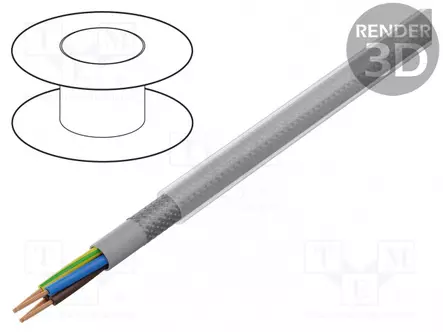 KYTKENTÄJOHTO - ÖLFLEX® CLASSIC 100 CY - 4G1MM2 - PVC - LÄPINÄKYVÄ,HARMAA - Suojatut moninapakaapelit - CL100CY-4G1 - 1