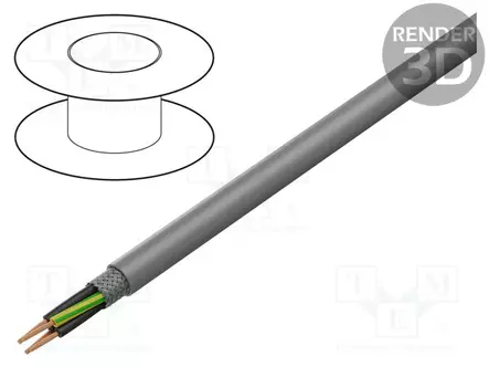 KYTKENTÄJOHTO - ÖLFLEX® CLASSIC 415 CP - 3G1MM2 - PUR - HARMAA - 300V,500V - Suojatut moninapakaapelit - CL415CP-3G1 - 1
