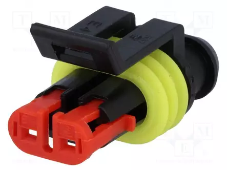 LIITIN: JOHTO-JOHTO - PISTOKE - NAARAS - SUPERSEAL 1.5 - 24VDC - PIN: 2 - Ajoneuvoliittimet - AMP-0-0282080-1 - 1