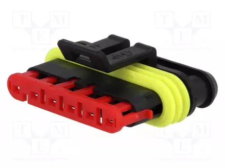 LIITIN: JOHTO-JOHTO - PISTOKE - NAARAS - SUPERSEAL 1.5 - 24VDC - PIN: 6 - Ajoneuvoliittimet - AMP-282090-1 - 1
